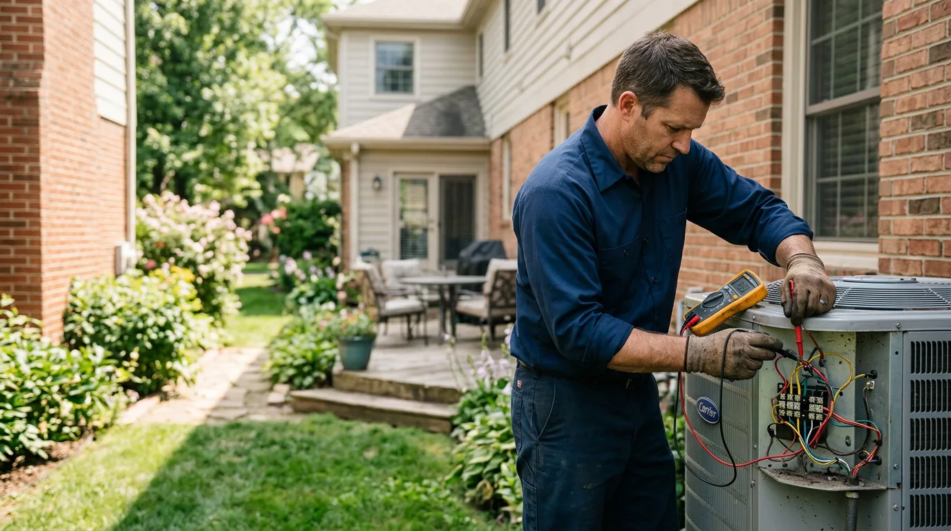 HVAC technician working near Georgetown, MS
